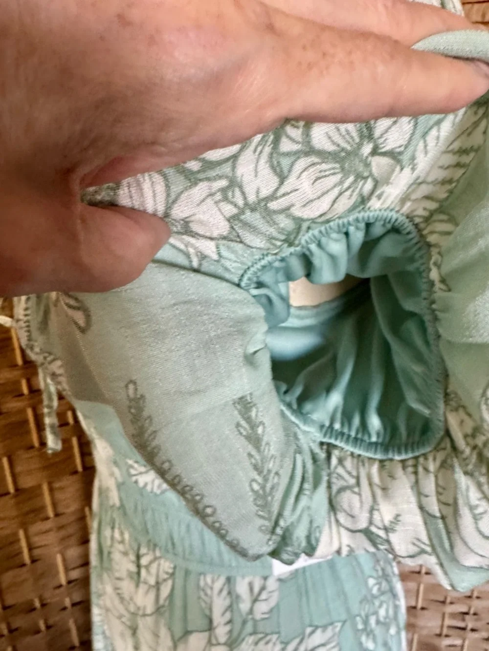 NWT Trixxi puff sleeve midi milkmaid dress S (junior’s) - Picture 10 of 15